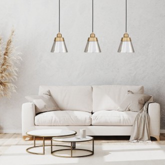 Lampa wisząca szklany lustrzany stożek