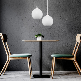 Lampa wisząca mała kulka Venus mleczna