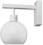 Kinkiet ścienny metalowy biały klosz Venus Milky