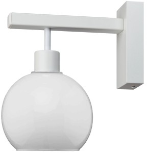 Kinkiet ścienny metalowy biały klosz Venus Milky