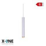 Lampa wisząca szynowa 12W 30 cm biała X-LINE