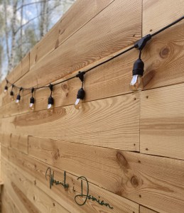 Girlanda ogrodowa zwieszana 5m 10 żarówek LED czarna