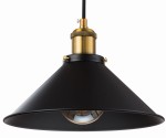 Lampa wisząca metalowy czarny klosz stożek