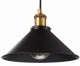 Lampa wisząca metalowy czarny klosz stożek