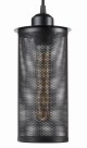 Lampa wisząca metalowa siatka tuba