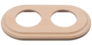 Ramka drewniana podwójna do gniazd i włączników podtynkowych