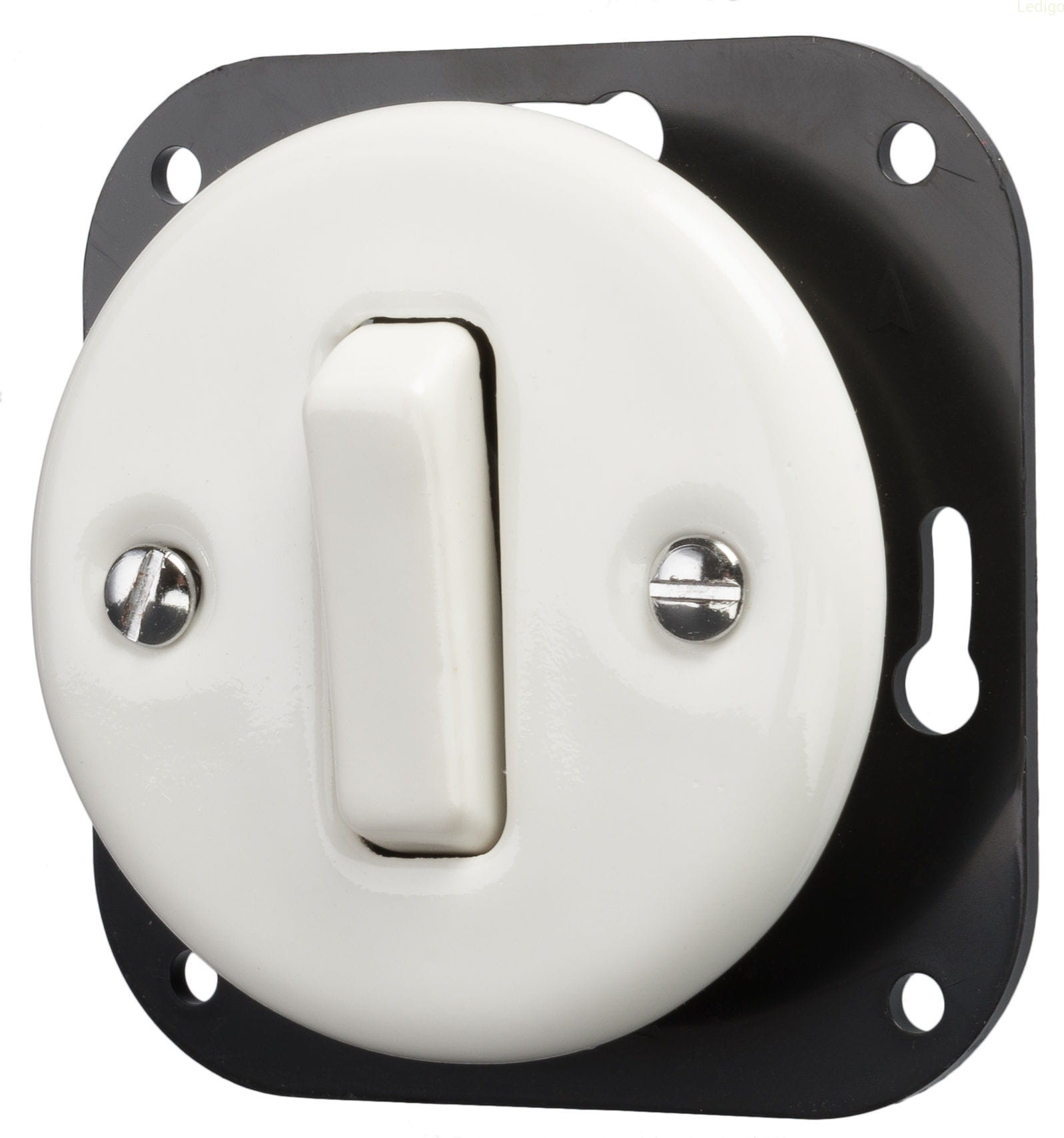 Włącznik podtynkowy ceramiczny pojedynczy do ramki biały