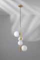 Lampa wisząca ring kulka sufitowa mosiądz 28W 4xG9 Cordel