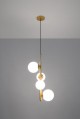 Lampa wisząca ring kulka sufitowa mosiądz 28W 4xG9 Cordel