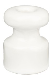 Uchwyt do kabla ceramiczny biały nawijany 