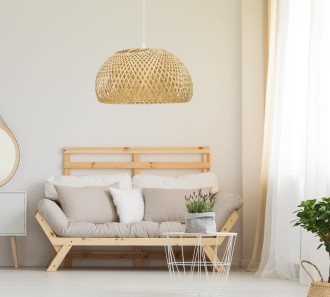 Lampa wisząca BOHO bambusowa duża 40cm DMT53
