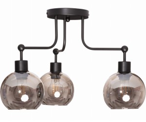 Lampa sufitowa żyrandol 3 klosze Venus grafitowe