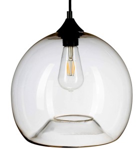 Lampa wisząca szklana przezroczysta ONYX 20cm 