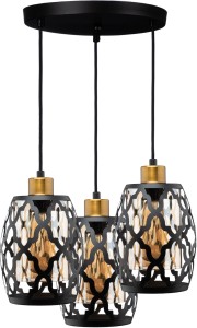 Lampa wisząca plafon witrażowa czarna metalowa WSP08A3 