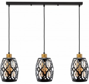 Listwa wisząca witrażowa czarna metalowa WSP08A4