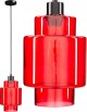 Lampa wisząca szklana czerwona nowoczesna EP017 Ledigo