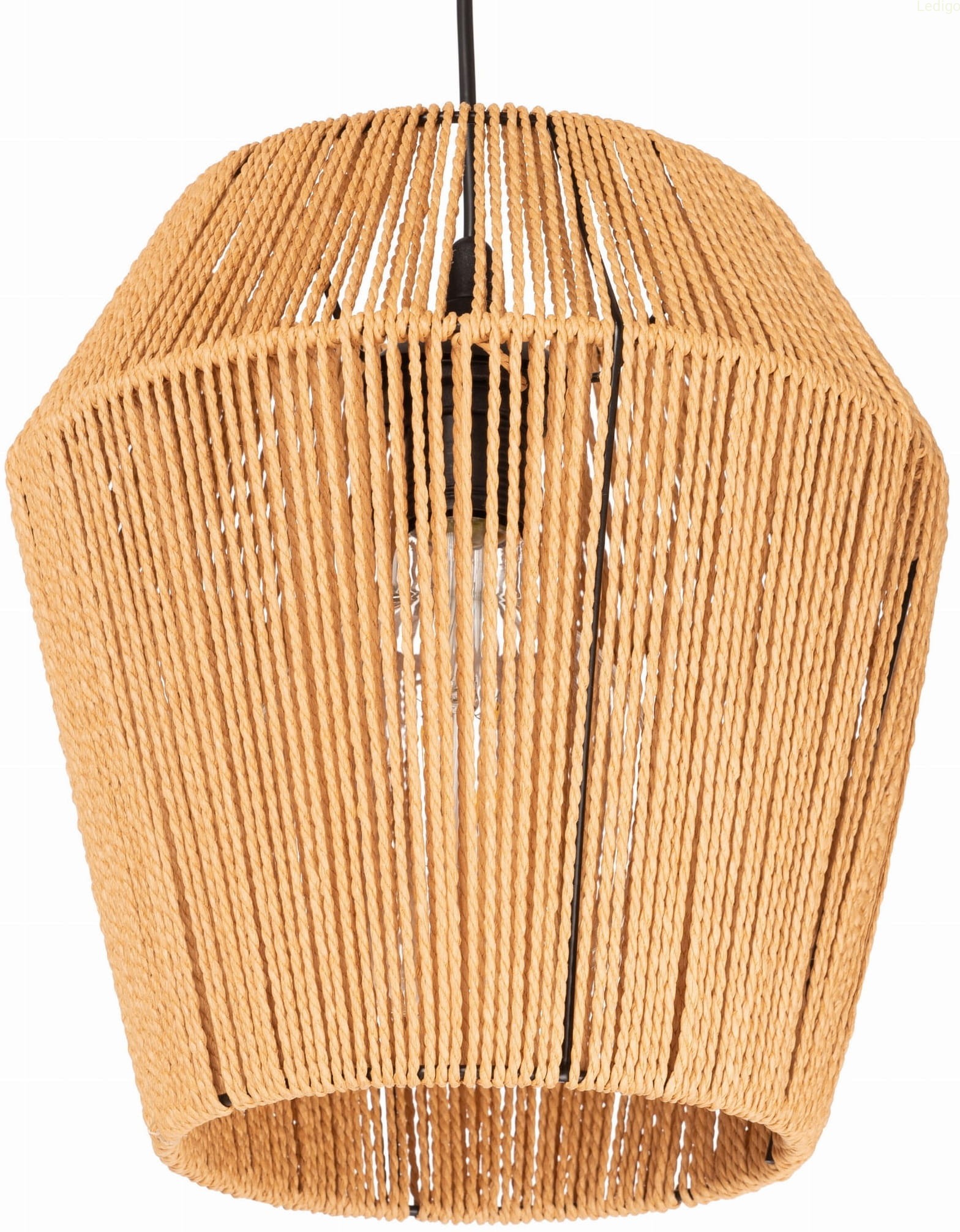 Lampa wisząca strunowa BOHO naturalna - plecionka z papieru