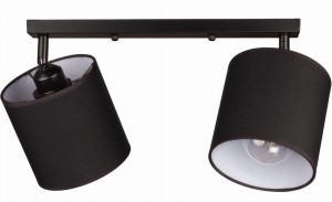 Lampa sufitowa listwa podwójna czarno biała