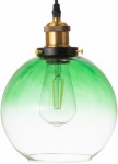 Lampa wisząca szklana kula ombre zielona
