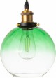 Lampa wisząca szklana kula lustrzana ombre zielona