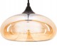 Lampa sufitowa wisząca szklana złota amber Cairo, klosz szklany bursztynowy, herbaciany