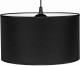 Lampa wisząca z abażurem tekstylnym, czarny materiał, średnica 35cm