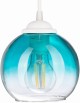 Lampa wisząca mała kulka szklana 15cm Venus Niebieska ombre do jadalni, kuchni