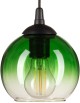 Lampa wisząca mała kula szklana Venus Zielona 15cm