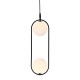 Lampa wisząca ring podwójna kulka sufitowa czarna Cordel