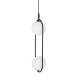 Lampa wisząca ring podwójna kulka sufitowa czarna Cordel