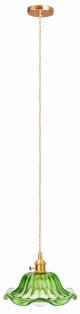 Lampa wisząca sufitowa szklana FLOWER zielona