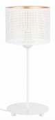 Lampka stołowa biała abażur ażurowy biały Karo E27