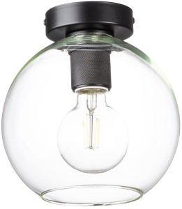 Plafon czarny szklana przezroczysta kula MADRID