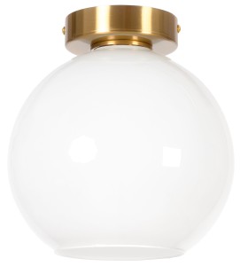 Plafon złoty szklana mleczna kula MADRID