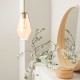 Lampa wisząca szklana bursztynowa PARIS długa