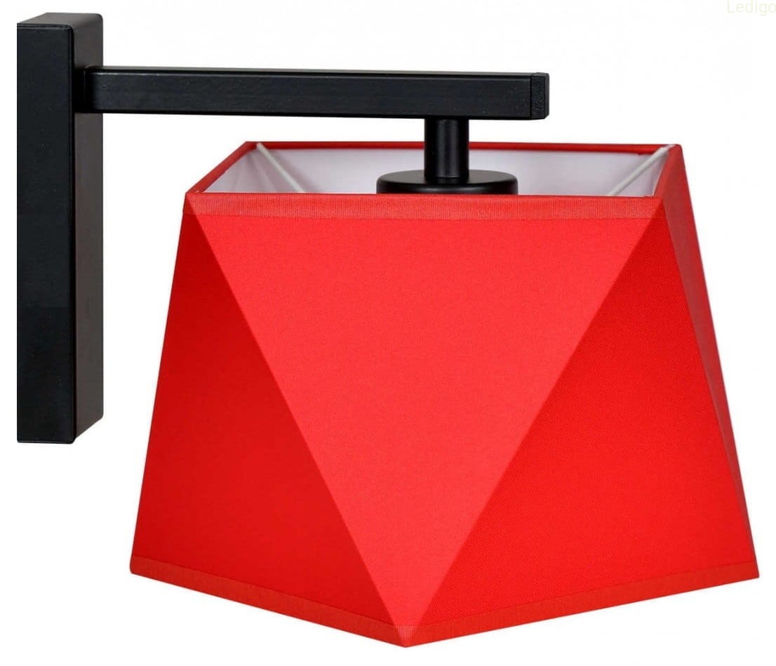 Kinkiet z abażurem materiał Diament RED