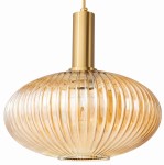 Lampa wisząca MODERNA LUX duża złota amber