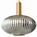 Lampa wisząca MODERNA LUX duża lustrzana grafitowa