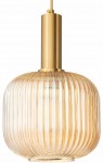 Lampa wisząca szklana MODERNA LUX złota bursztynowa