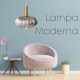 Lampa do salonu lustrzana ryflowana moderna szklana