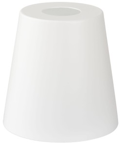 Klosz metalowy biały stożek loft E27