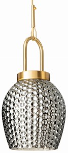 Lampa wisząca szkło ornament Szyszka grafitowa