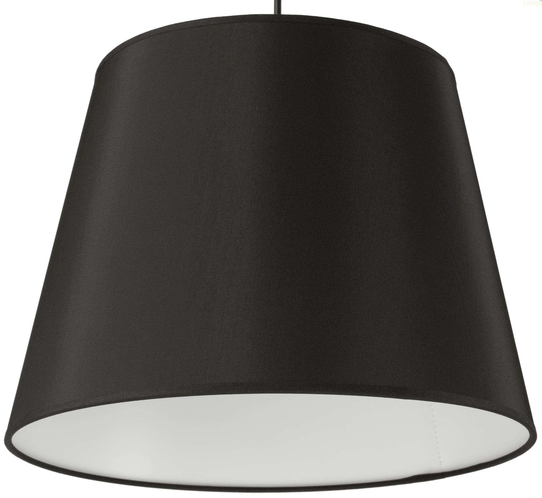 Lampa wisząca z abażurem Czarny duży stożek