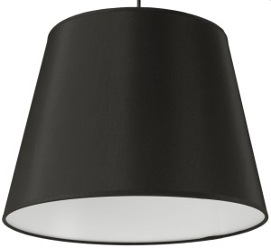 Lampa wisząca Hampton z abażurem czarny duży stożek