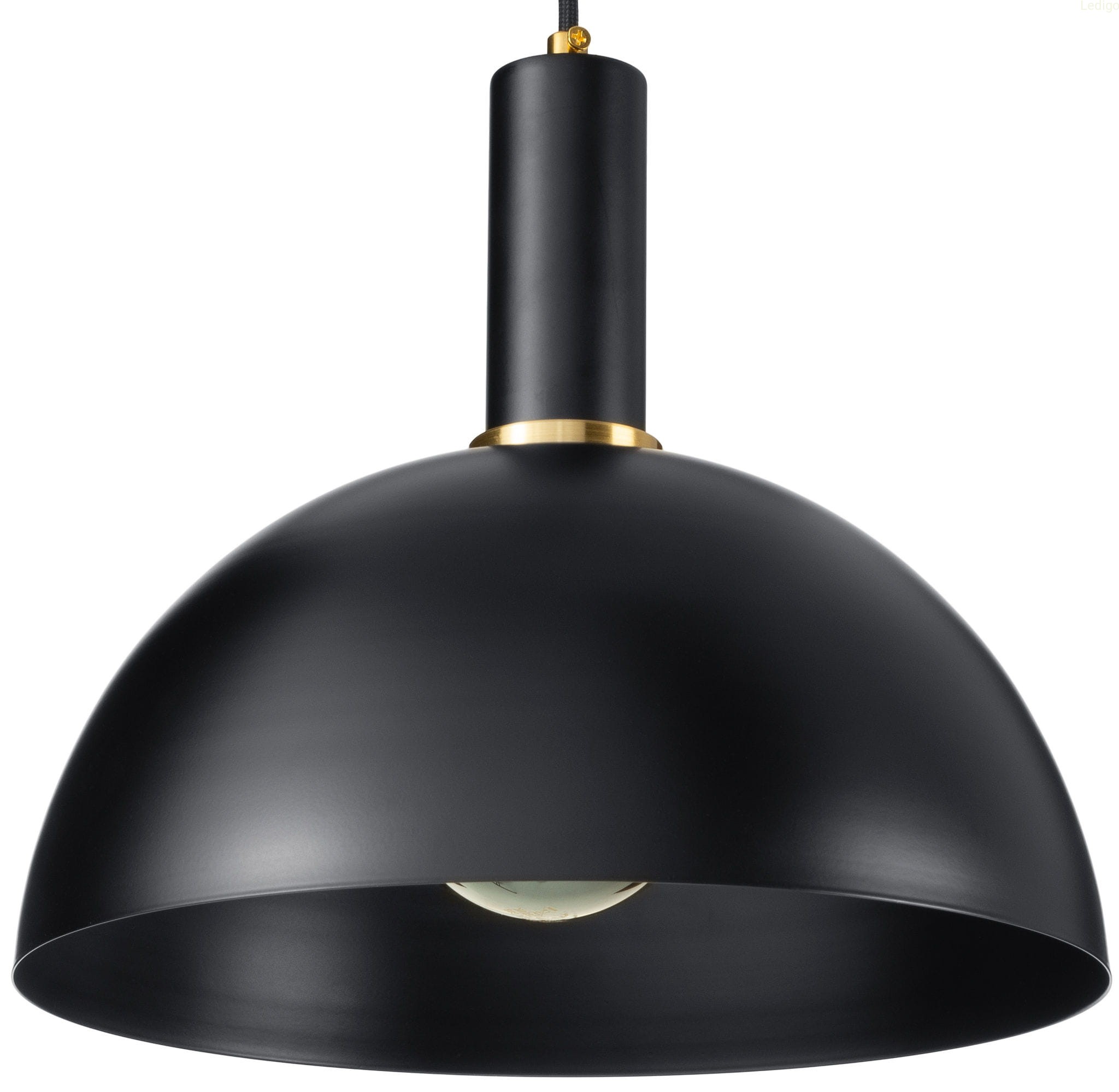 Lampa wisząca Loft metalowa Kopuła czarna