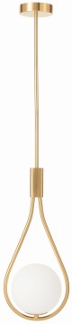 Lampa wisząca złota Milano Rosa mleczna kula