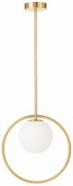 Lampa wisząca złota Milano Lune mleczna kula