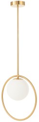 Lampa wisząca złota Milano Lune mleczna kula