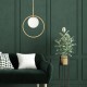 Lampa do salonu elegancka złota mlecznobiała kula milano lune