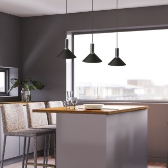 Lampa wisząca Loft metalowa KOBE czarna